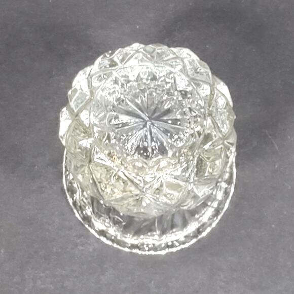 Vtg Glass Toothpick Holder Sawtooth Trim Diamond Minimalist Decor - Picture 8 of 9